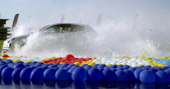 Alfa Romeo snatch much prized 'most amount of water balloons burst by a car' world record