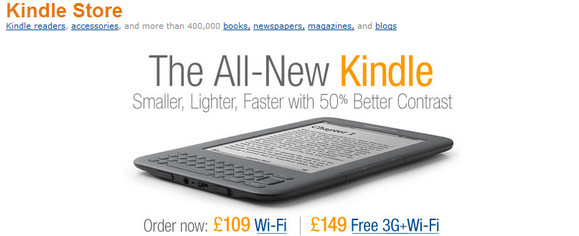 Amazon launches UK Kindle Store, daily newspapers available