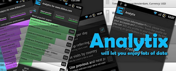 View your Google Analytics data in a stylish fashion with Analytix for Android