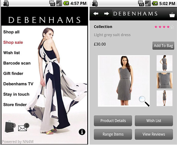 Debenhams adds Android to its app offerings, comes with barcode scanner