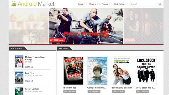 Google launches Android film rental store for UK mobile users