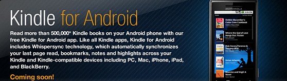 Amazon readies Kindle app for Android