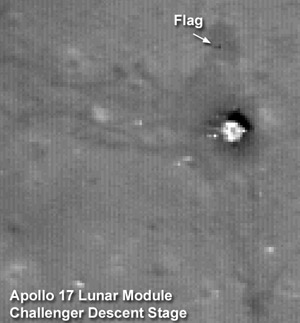 Apollo 17 site photographed by Lunar Reconnaissance Orbiter