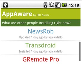 App Aware tracks downloading trends for Android Market