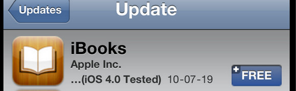 Apple iBooks gets updated to 1.1.1