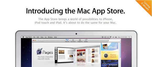 Mac App Store to launch on January 6th across 90 countries