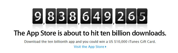 Apple App Store to hit ten billion downloads