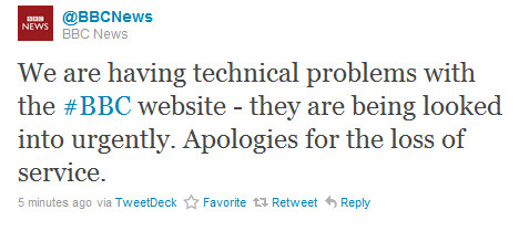 BBC website is down: 10:55pm 29th March