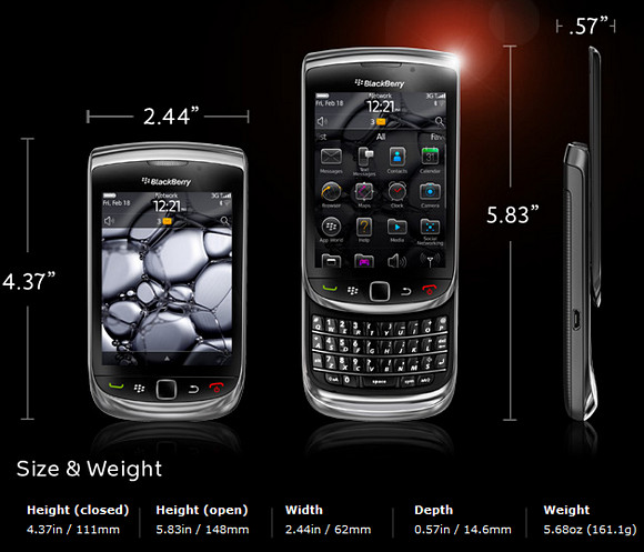 BlackBerry Torch 9800 announced