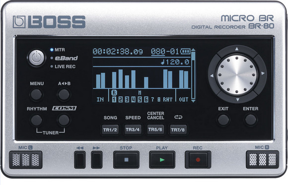 BOSS's Micro BR-80 pocket sized digital multitrack recorder offers pro mixes on the move