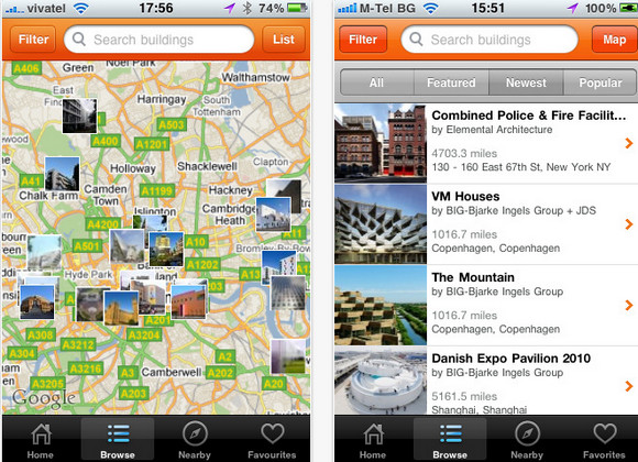 Find great architecture with fantastic free Buildings Android/iPhone app