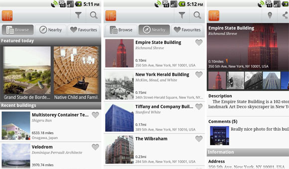Find great architecture with fantastic free Buildings Android/iPhone app