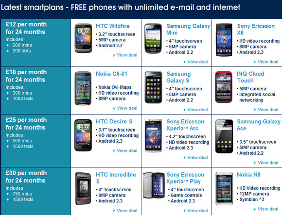 Carphone Warehouse offers unlimited data phone deals for £12/month