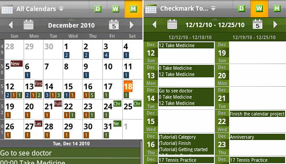 Checkmark Calendar - the best calendar app for Android?