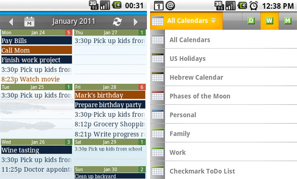 Checkmark Calendar - the best calendar app for Android?