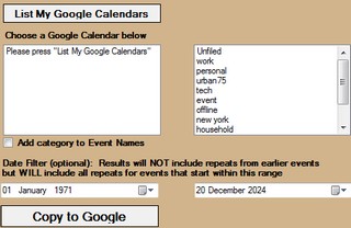Transfer years of Palm data to Google Calendar with Dba2Csv and Palm2Google