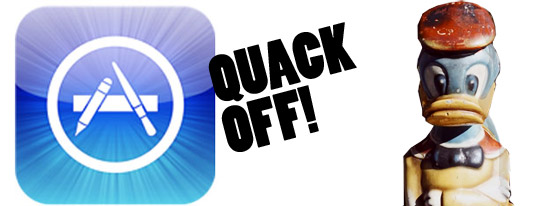 Fart stocks collapse as Apple reject Duck App for 'Minimum User Functionality' 