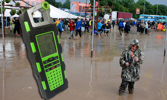 Eton Raptor solar powered gadget radio awaits the festival mud