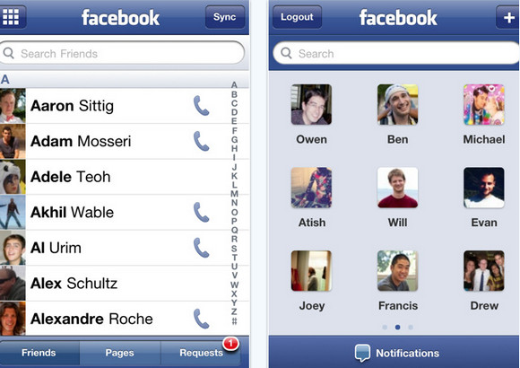 Facebook app for iPhone and iPod touch gets update