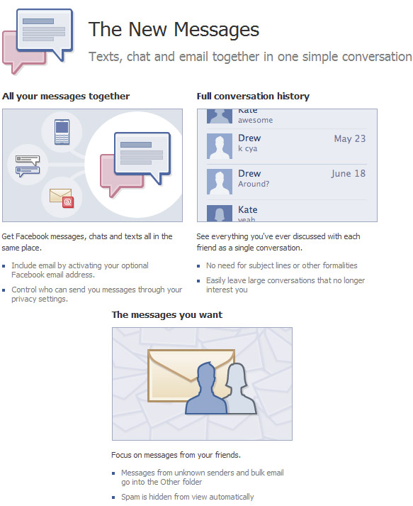 Facebook Messages: a new, unified messaging service 