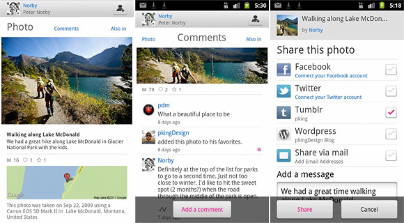 Flickr releases official Android app with easy editing, slideshows and sharing