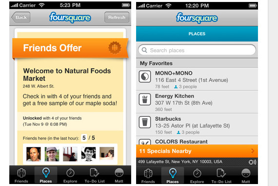 Foursquare releases v3 Android and iPhone apps
