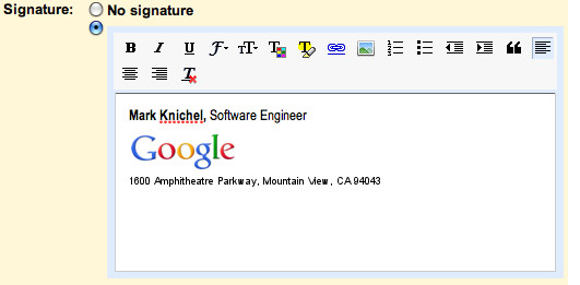GMail adds rich text signatures 