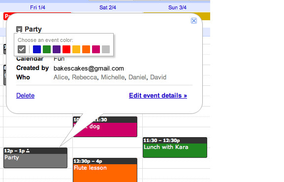 At last - colour coding comes to Google Calendar events