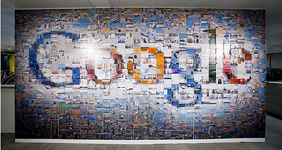 Google giant logo constructed out of 884 London photos 
