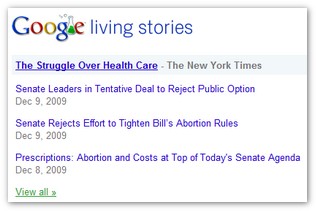 Google launch Living Stories - a new way to read news 