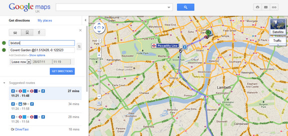 Gor blimey! Google adds London public transport directions