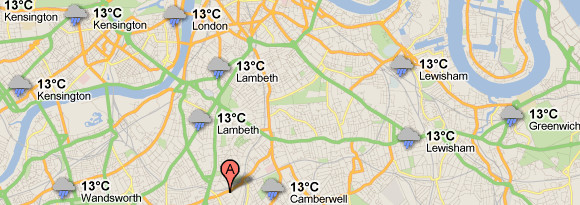 Google Maps adds weather info, rain-splattered Brits look around in envy
