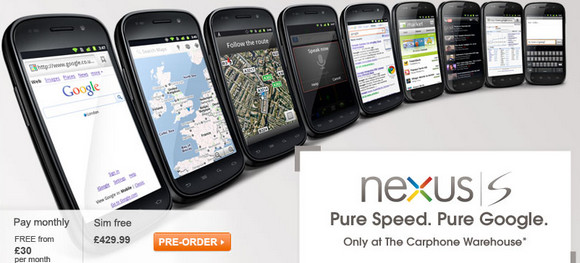 Google Nexus S - SIM free price slashed to £429.99