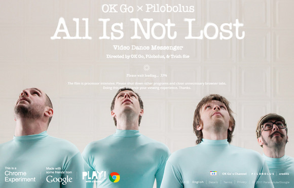 Chrome showcased in HTML5 extravaganza featuring OK Go and Pilobolus dance troupe