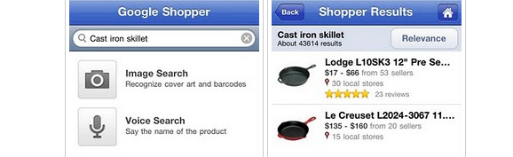 Google Shopper app comes to the iPhone for your skillet buying pleasure