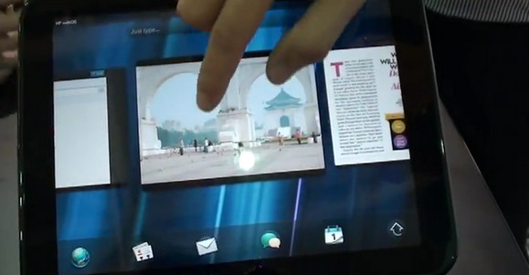 HP Touchpad shows off its awesomely slick webOS interface