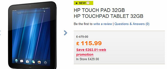 Stampede for a bargain as HP TouchPads go for £89.99 - get in quick!
