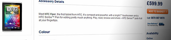 HTC Flyer priced for the UK - and its too damn pricey