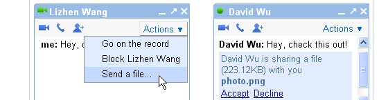 Gmail Chat adds file transfers, Gmail coming soon