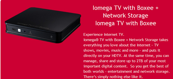 Iomega TV with Boxee starts shipping in the UK, offering onboard network storage