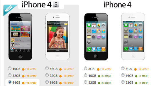 Vodafone posts up iPhone 4S contract prices for pre-ordering