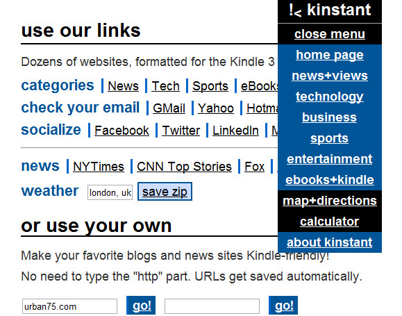 Soup up your Amazon Kindle surfing experience with Kinstant
