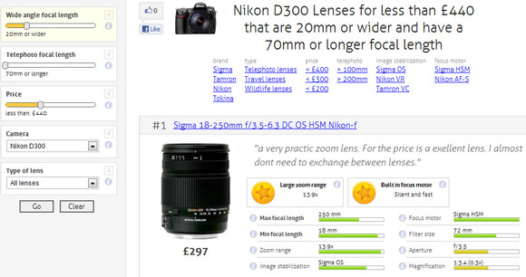 Find the right lens for your camera with Lenshero