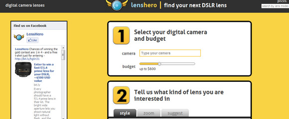 Find the right lens for your camera with Lenshero