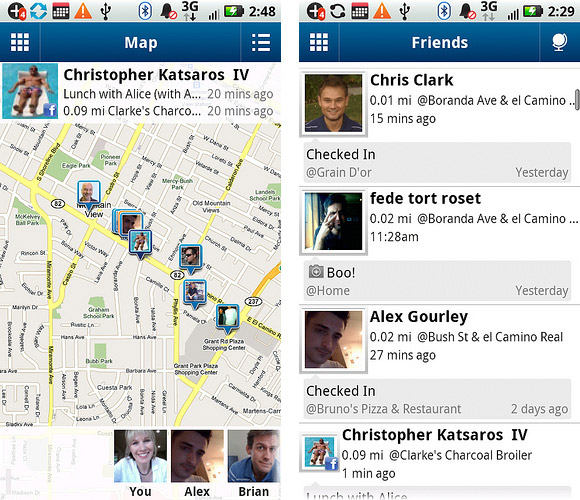 Loopt for Android and iPhone gets Facebook Places integration