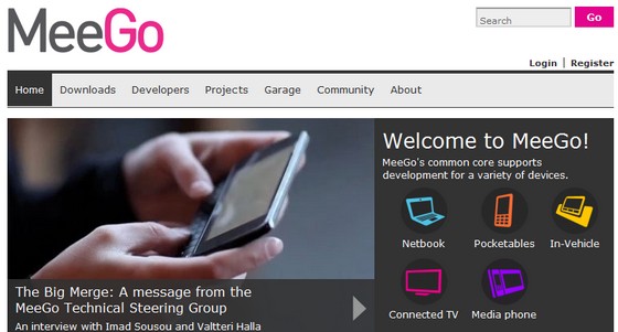MeeGo created from Intel Mobil and Nokia Maemo OSs