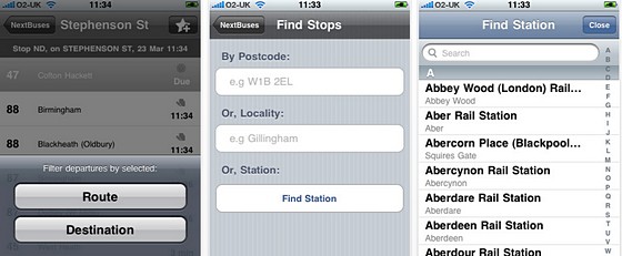NextBuses iPhone app review - view real time UK bus info