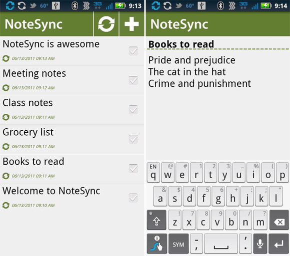 NoteSync for Android offers offline Google Docs access