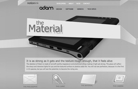 Notion Ink Adam Android tablet gets website, looks darn good