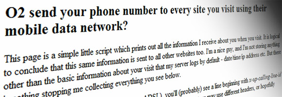 O2 accused of giving customer phone numbers to every site they visit